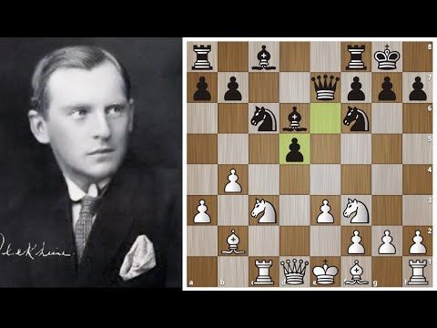 Видео: Александр Алехин рискнул в дебюте и "прихлопнул" Эйве в 20 ходов!     Шахматы.