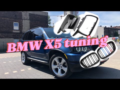 Видео: BMW X5 E53 ! Tuning! Тюнинг БМВ ! Зеркала, решетка радиатора! #bmw #tuning