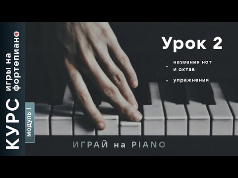 Видео: Курс игры на фортепиано. Урок 2. Названия нот. Названия октав. Упражнения.