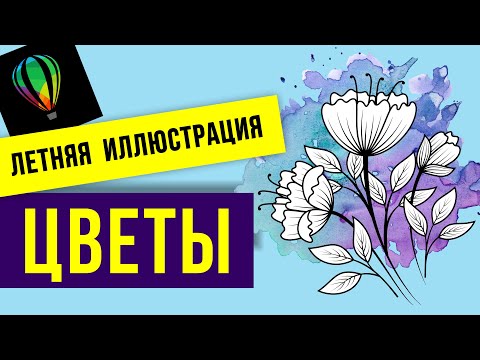 Видео: ЦВЕТЫ. РИСУНОК В ВЕКТОРЕ. ПРОГРАММА КОРЕЛ. Corel DRAW