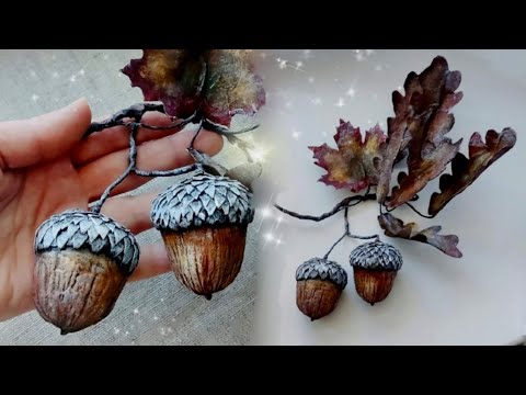 Видео: ЖЕЛУДИ из ВАТЫ. ОСЕННИЙ ДЕКОР/ACORNS. AUTUMN DECORATION. DIY.