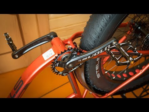Видео: Установка трансмиссии Sram NX 1x11 на фэтбайк Омская Птица (Stels Navigator 680MD)