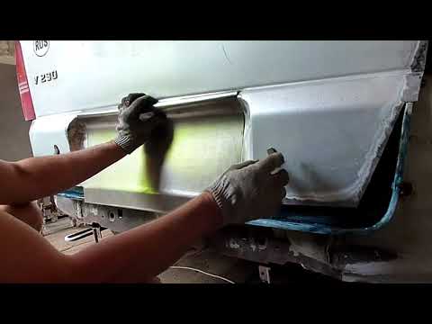 Видео: MB Vito. локальная сварка,  реанимация задней (5й) двери, попандос на электроды "Монолит"..13#