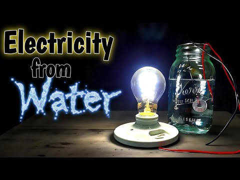 Видео: Аварийное освещение (работает от воды)