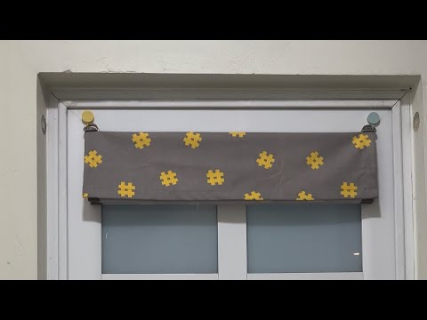 Видео: Всего 10 минут, чтобы сшить римскую штору без сверления стены и без каких-либо аксессуаров для штор