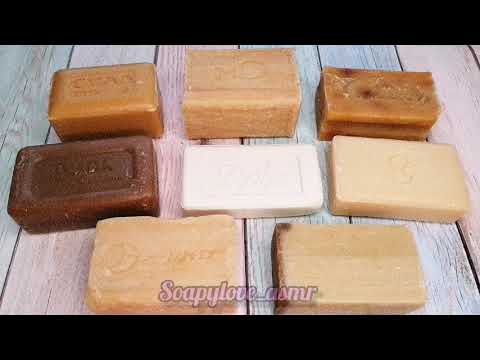 Видео: Asmr/Cutting of household soap/Household soap/Резка хозяйственного мыла