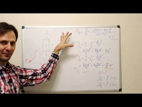 Видео: Изгиб Л.3 \ внецентренное растяжение-сжатие