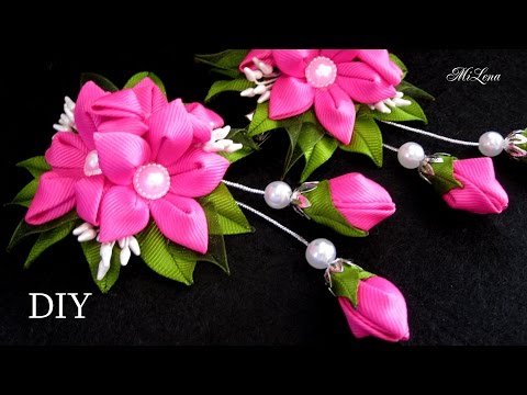 Видео: ЗАЖИМЫ ДЛЯ ВОЛОС, МК / DIY Kanzashi HairClip