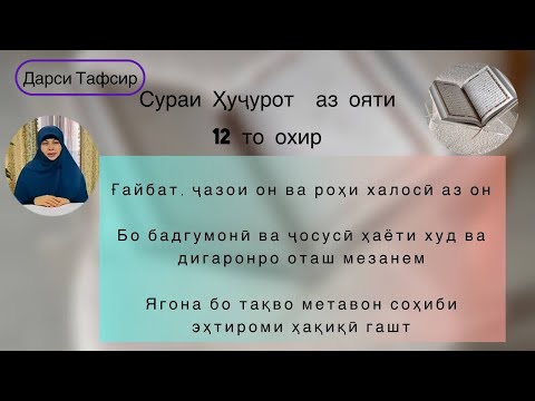 Видео: Ғайбат, ҷазои он ва  роҳи раҳои аз он, бадгумонӣ ва ҷосусӣ сабаби бадбахтии мову наздикон аст