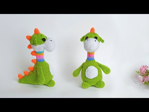 Видео: Великолепно🔥 Как вязать веселого ДРАКОНЧИКА крючком . Динозавр амигуруми . Ч 1