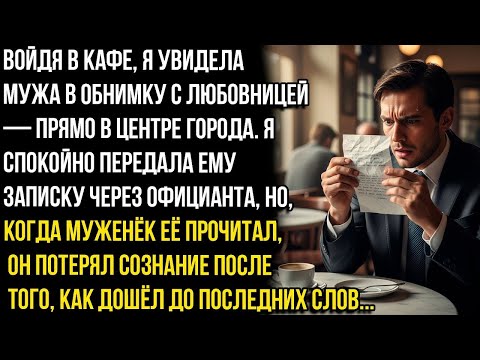 Видео: Увидела Мужа С Любовницей В кафе в центре . Передала записку, а когда тот увидел потерял сознание..