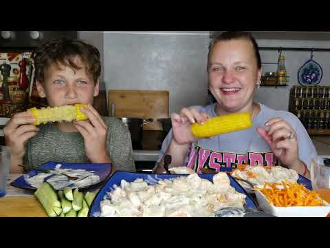 Видео: Мукбанг Ньёки с креветками в сливках