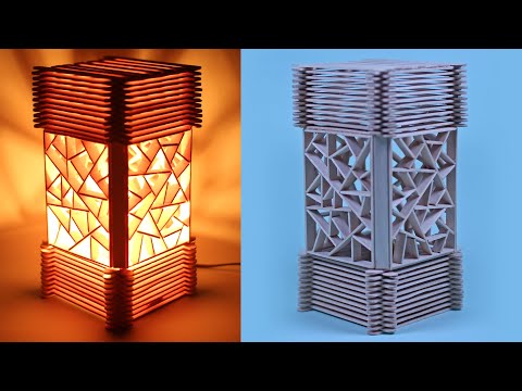 Видео: Креативная идея для изготовления ночников из палочек от мороженого