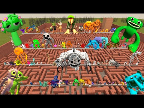 Видео: Пинаем весь новый сад семьи Банбан в лабиринте зоономалии плюшевого мишки Поу Боу в Garry's Mod!