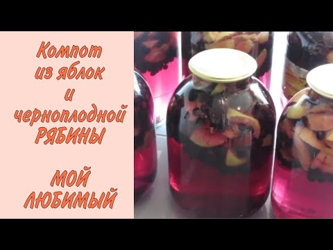 Видео: Компот из яблок и черноплодной рябины | Мой любимый!