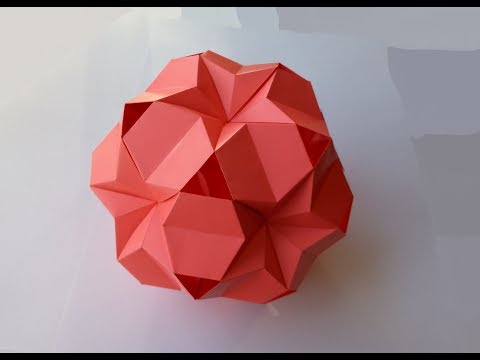 Видео: Кусудама Звезда оригами, Kusudama The origami star