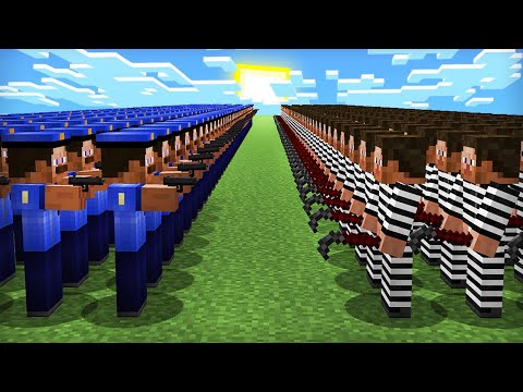 Видео: 10000 ПОЛИЦЕЙСКИХ ПРОТИВ 10000 ПРЕСТУПНИКОВ В МАЙНКРАФТ | Компот Minecraft