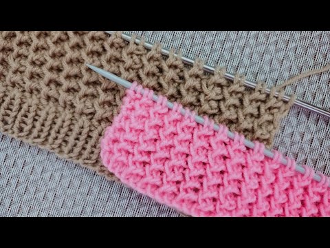 Видео: Вяжем спицами: легко, просто, красиво! Только 2 петли и 2 ряда.