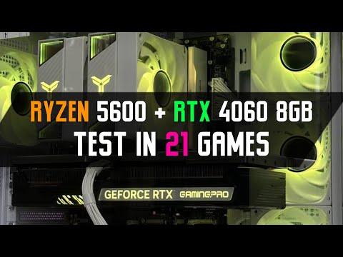 Видео: Ryzen 5600 + RTX 4060 8GB TEST IN 21 GAMES | Тест ПК в іграх 2024 рік Full HD | 2K