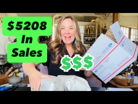 Видео: 5208 долларов продаж. Что было продано с ОГРОМНОЙ ПРИБЫЛЬЮ на Poshmark и Chairsh. Отправьте мне. ...