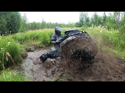 Видео: Много грязи и лебедки. BRP и два CFMOTO. Покатушка на квадроциклах.