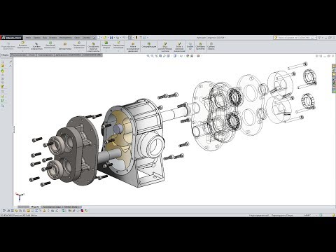 Видео: Solidworks. Вид с разнесенными частями