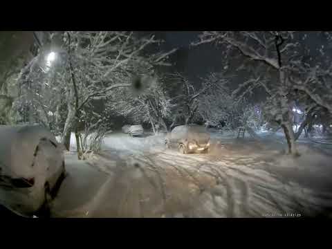 Видео: Ночной город Риддер в январе 2025г. ул.Герцена 6