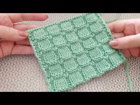 Видео: Самый простой теневой узор спицами. Поворотные и круговые ряды.