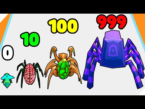Видео: 🌞МАКСИМАЛЬНАЯ ЭВОЛЮЦИЯ РАЗМЕРА ПАУКА! Insect Evolution Run