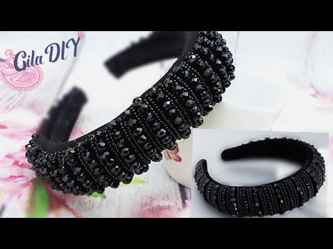 Видео: Tiara Bordadas de Pérolas, How to make a beaded  headband, Headband with pearls, Oбодок с  бисером