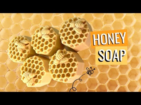 Видео: Кусочки медового мыла, приготовленные холодным способом (с рецептом)