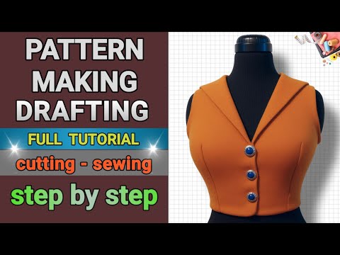 Видео: Как сделать этот воротник и лиф за 3 шага | Выкройка, раскрой, шитье + примерка