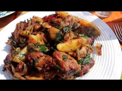 Видео: Как приготовить Оджахури в казане на костре!!!