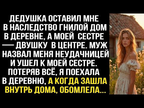 Видео: Дедушка оставил мне в наследство гнилой дом в деревне, а когда я зашла внутрь дома, обомлела...