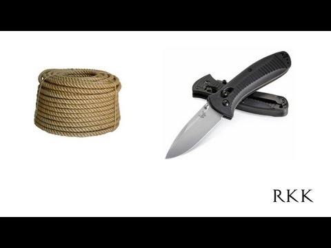 Видео: Архив. Рез каната #59. Benchmade 520 Presidio. 154cm.