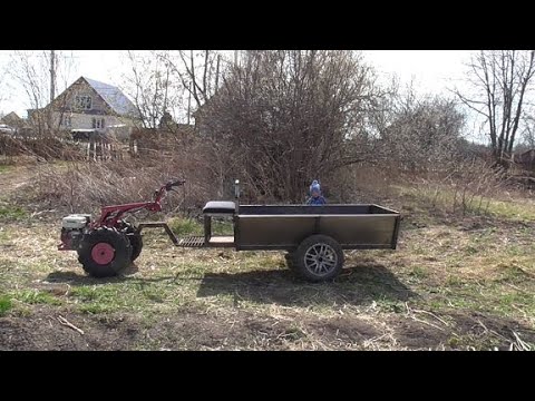Видео: Серьёзному мотоблоку-серьёзный прицеп.Новый самодельный прицеп для мотоблока МТЗ.