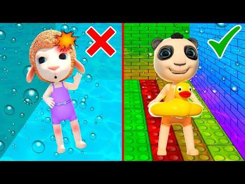 Видео: Безопасная игра с бассейном Pop It | Мультики для Детей | Долли и Друзья