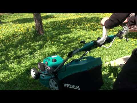 Видео: Бензиновая газонокосилка Hyundai L 5100S . Часть 2.