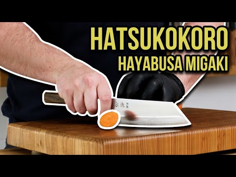 Видео: ТЕСТИРОВАНИЕ - HATSUKOKORO KAYABUSA AO MIGAKI BUNKA 180MM