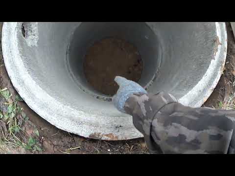 Видео: автономная канализация из жби колец в глине. и колодец дает 25 кубов в сутки