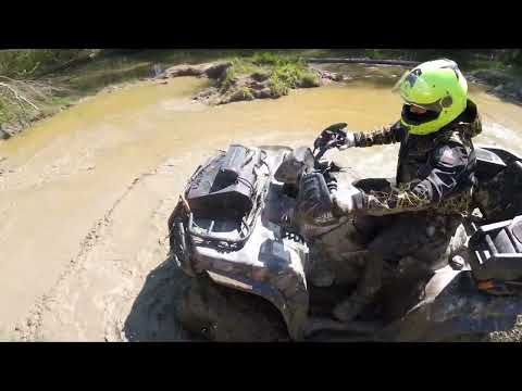 Видео: yamaha grizzly и лебёдка или как Suzuki везде проезжает