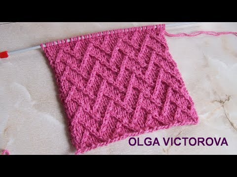 Видео: Рельефный узор Вязание спицами 329