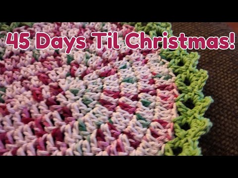 Видео: 45 дней до Рождества! 🧶 Снег и подставка под тарелку! ❄️🎄
