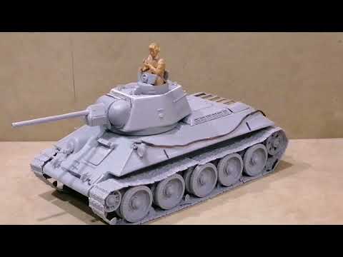 Видео: Сборка т-34 76 Челябинского завода  (ТАНКОГРАД) ARK models 1:35, Переделка под  танка гвардия. 