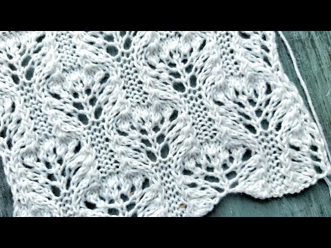 Видео: Шикарный узор для вязания джемпера,  туники, палантина / Шахматный узор Хвост павлиеа