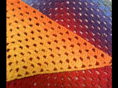 Видео: Узор для шали или бактуса "Бабушкин квадрат"из Кауни(pattern to crochet shawl) (Шаль #13)