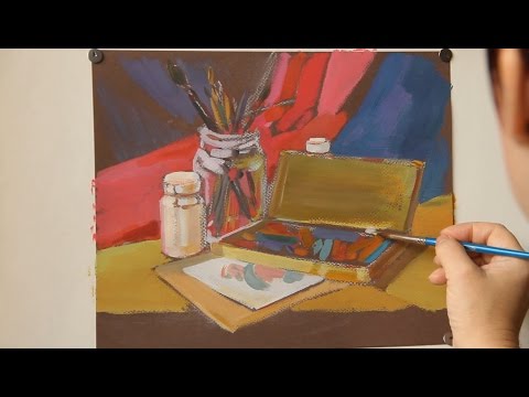 Видео: «Уроки рисования». Гуашь (30.10.2015)