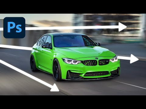 Видео: Эффект размытия движения FAST в Photoshop | Урок (0-100 миль в час за секунды!)