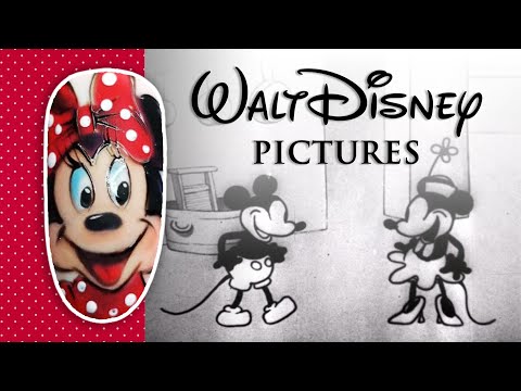 Видео: Минни Маус (Minnie Mouse), рисуем подружку всем известного Микки Мауса на ногтях!
