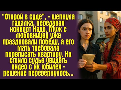 Видео: “Открой в суде”, — шепнула гадалка, передавая конверт Наде. Муж с любовницей уже праздновали победу